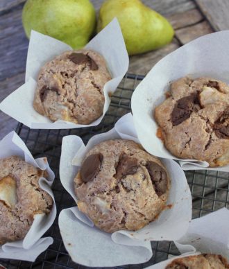 Pear & Carob Spelt Muffins