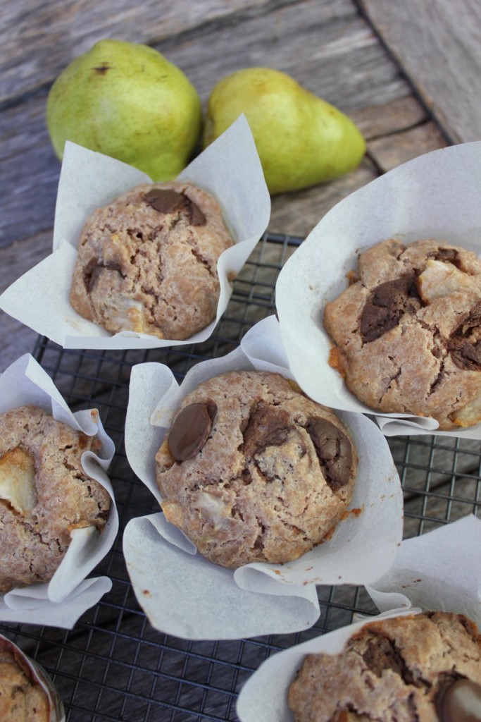 Pear & Carob Spelt Muffins