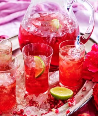 Pomegranate & Lime Iced Tea