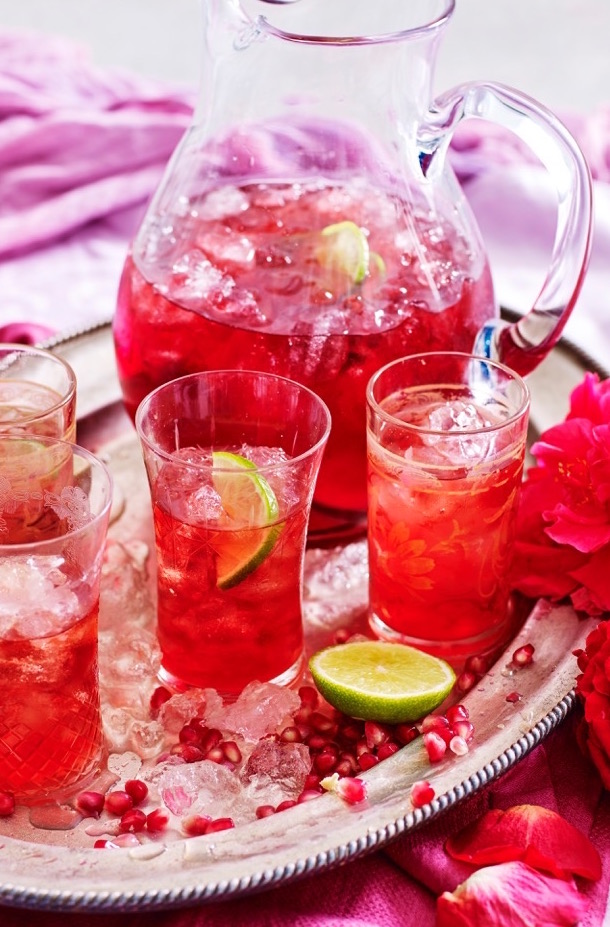 Pomegranate & Lime Iced Tea