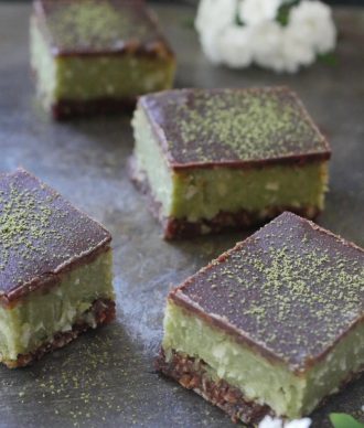 Raw Gluten-Free Matcha Slice