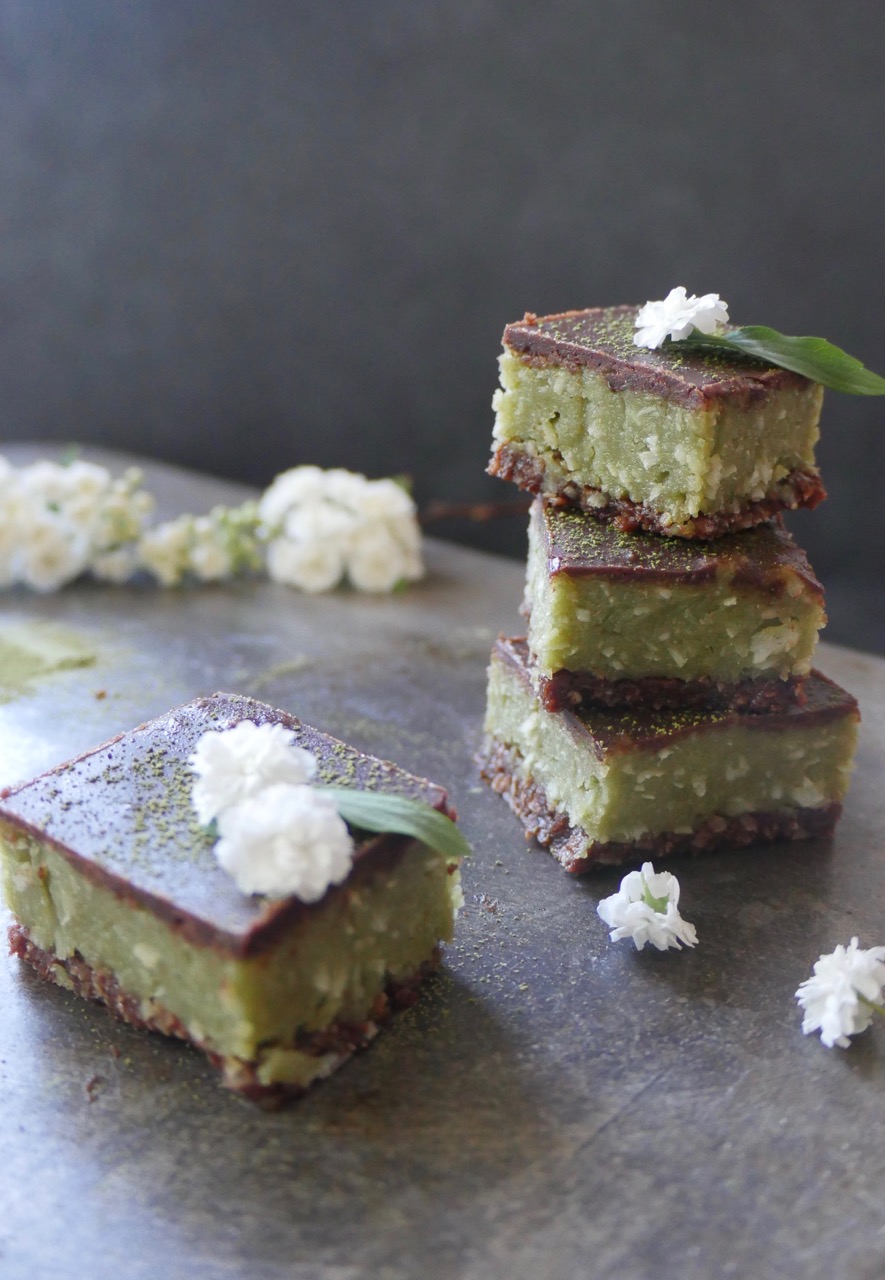 raw matcha slice