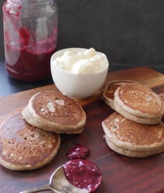 Buckwheat Pancakes with Chia Raspberry Jam