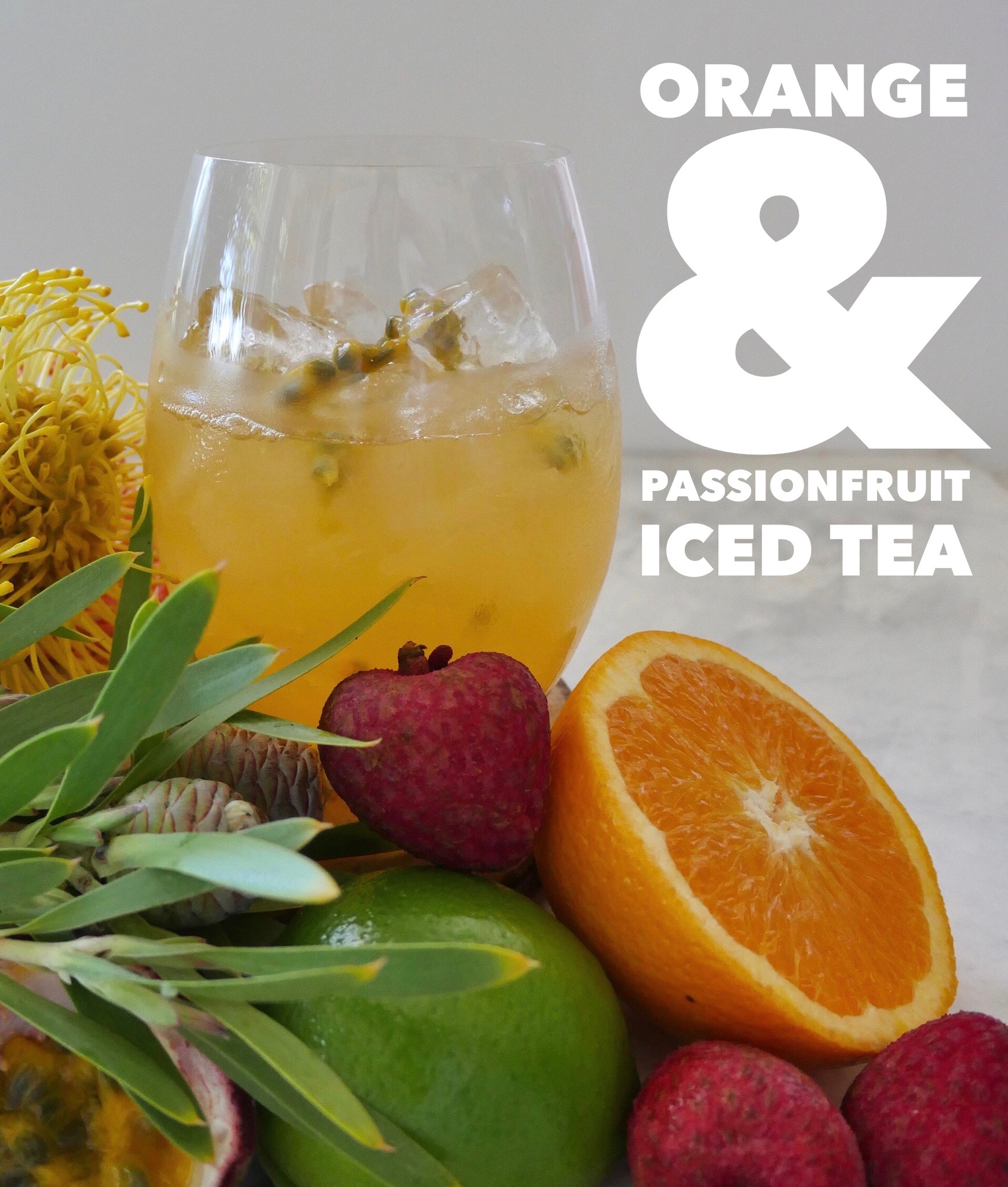 Iced Tea, Orange and Passionfruit