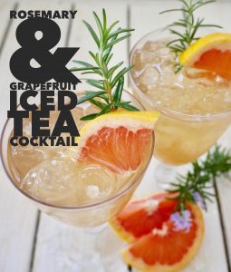 Iced Tea Cocktail, Rosemary Grapefruit Greyhound