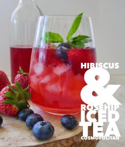 Iced Tea Cocktail, Hibiscus & Rosehip Cosmopolitan